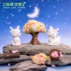 Cute pink deer figurines with micro-landscape creativity, DIY garden decorations and accessories, and small table ornaments for cars Specification image